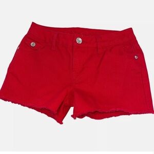 Justice Cutoff Red Denim Jean Shorts - Size 16.5 (1862)